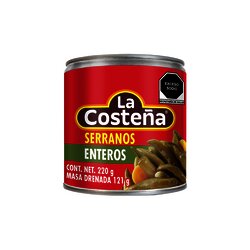 CHILE SERRANO LA COSTEÑA 220 GR CHILE SERRANO LA COSTEÑA 220 GR