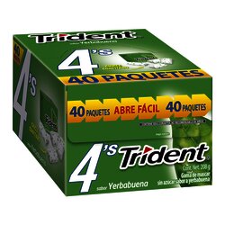 CHICLE TRIDENT 4 PAST PAQ C/40 PZ YERBA CHICLE TRIDENT 4 PAST PAQ C/40 PZ YERBA
