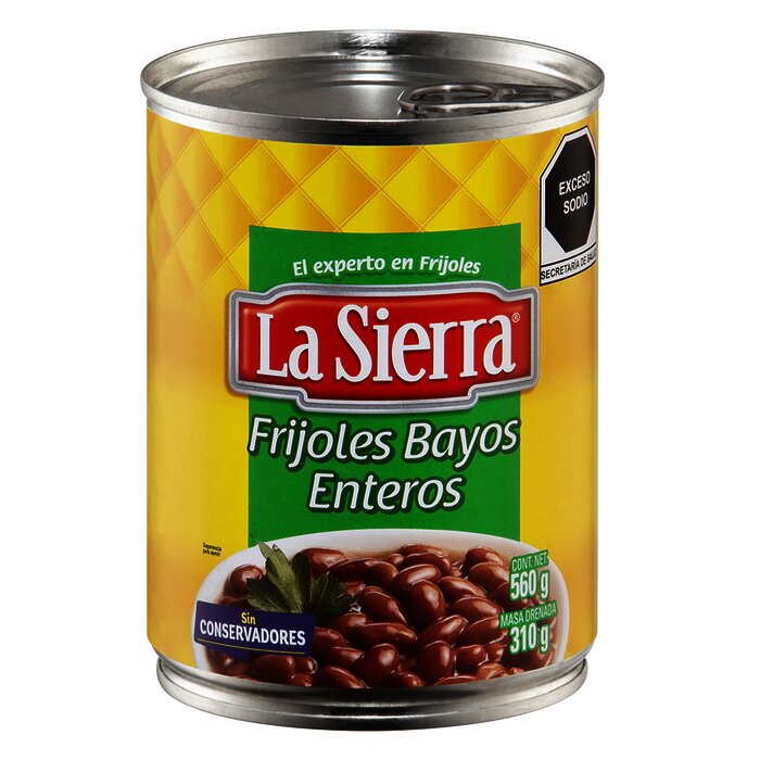 FRIJOL LA SIERRA ENTERO BAYO 560 GR