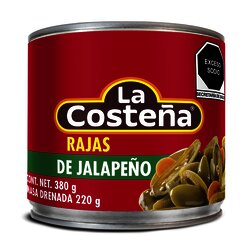 CHILE JALAPEÑO RAJAS LA COSTEÑA 380 GR CHILE JALAPEÑO RAJAS LA COSTEÑA 380 GR