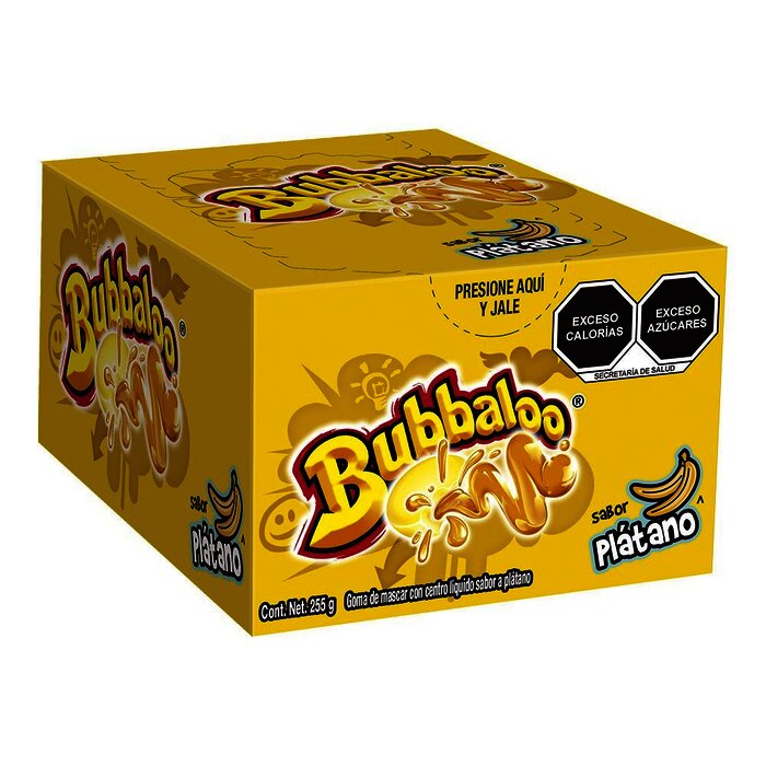 CHICLE BUBBALOO C/47 PIEZAS PLATANO