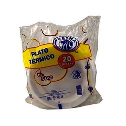 PLATO LISO #8 REYMA C/20 PIEZAS