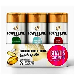 SHAMPOO PANTENE PAQ C/6 SURTIDO DE 100 ML