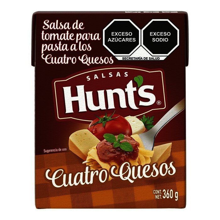 SALSA TOMATE PARA PASTA HUNTS 360 GR 4 QUESOS