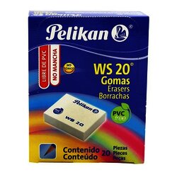 BORRADOR BLANCO PELIKAN CON 20 PIEZAS BORRADOR BLANCO PELIKAN CON 20 PIEZAS