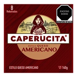 QUESO AMERICANO REBANADO CAPERUCITA 140 GR