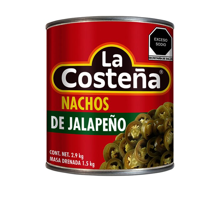 CHILE JALAPEÑO NACHOS LA COSTEÑA 2.9 KG