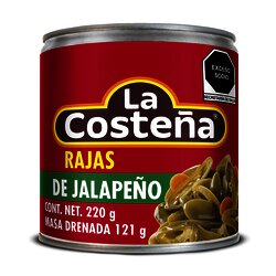 CHILE JALAPEÑO RAJAS LA COSTEÑA PAQ C/4 380 GR CHILE JALAPEÑO RAJAS LA COSTEÑA PAQ C/4 380 GR