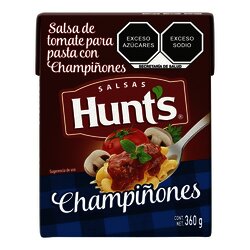SALSA TOMATE PARA PASTA HUNTS 360 GR CHAMPIÑONES