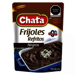 FRIJOLES REFRITOS CHATA POUCH 430 GR NEGROS