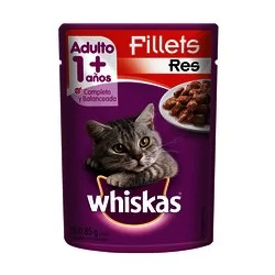 ALIMENTO PARA GATO WHISKAS POUCH RES 85 GR
