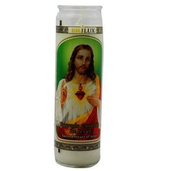 VELADORA MISTICAS CON IMAGEN SAGRADO CORAZON