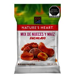 SNACK NUEZ Y MAIZ ENCHILADO NATURES HEART 60 GR