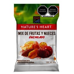 SNACK FRUTA Y NUEZ ENCHILADO NATURES HEART 60 GR