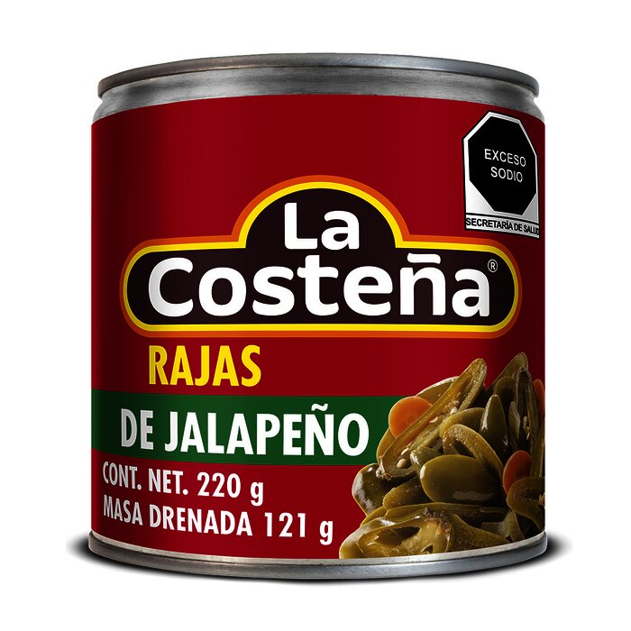 CHILE JALAPEÑOS RAJAS LA COSTEÑA 220 GR