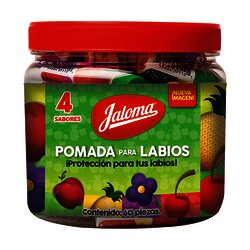 POMADA PARA LABIOS JALOMA VITROLERO CON 60 PZAS