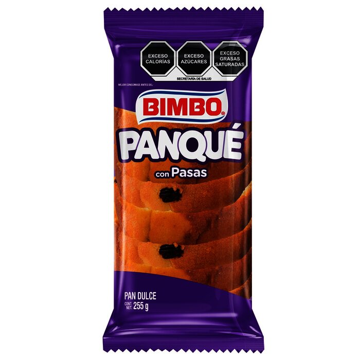 PANQUE CON PASAS BIMBO 255 GR