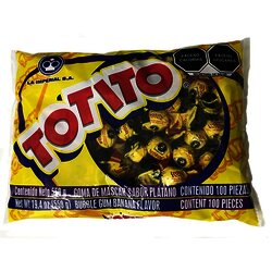 CHICLE TOTITO CON 100 PZ PLATANO CHICLE TOTITO CON 100 PZ PLATANO
