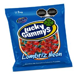 GOMA LUCKY LOMBRICES NEON 1 KG