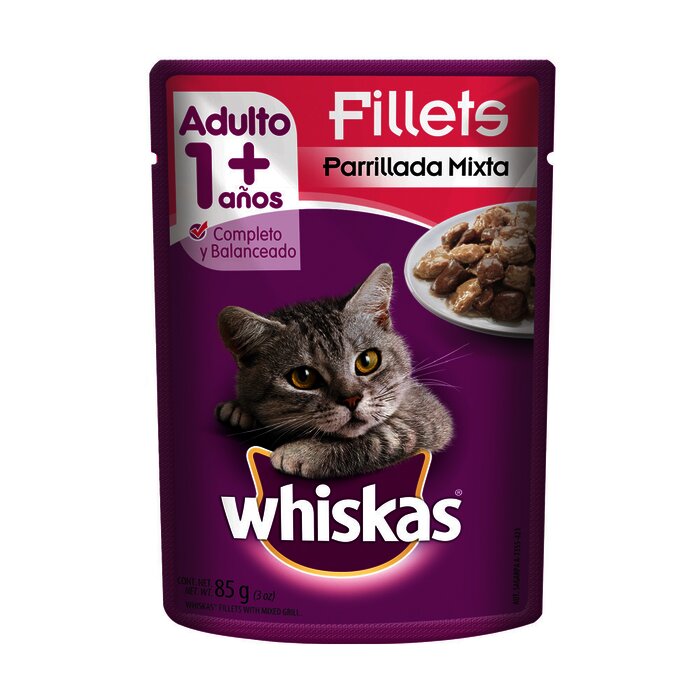 WHISKAS POUCH 85 GR PARRILLADA MIXTA