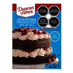 HARINA PASTEL DUNCAN 432 GR CHOCOLATE SUIZO HARINA PASTEL DUNCAN 432 GR CHOCOLATE SUIZO