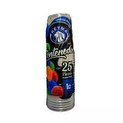 VASO TRANSPARENTE RIGIDO REYMA 1 LITRO C/25 PZAS