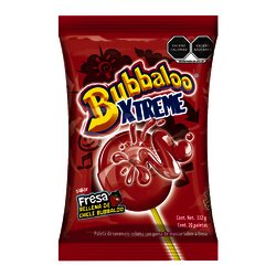 PALETA BUBBA XTREME FRESA BOLSA CON 20 PIEZAS