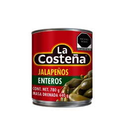 CHILE JALAPEÑO ENTERO LA COSTEÑA 780 GR CHILE JALAPEÑO ENTERO LA COSTEÑA 780 GR