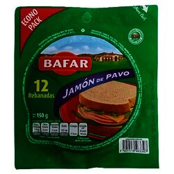 JAMON DE PAVO BAFAR 150 GR JAMON DE PAVO BAFAR 150 GR