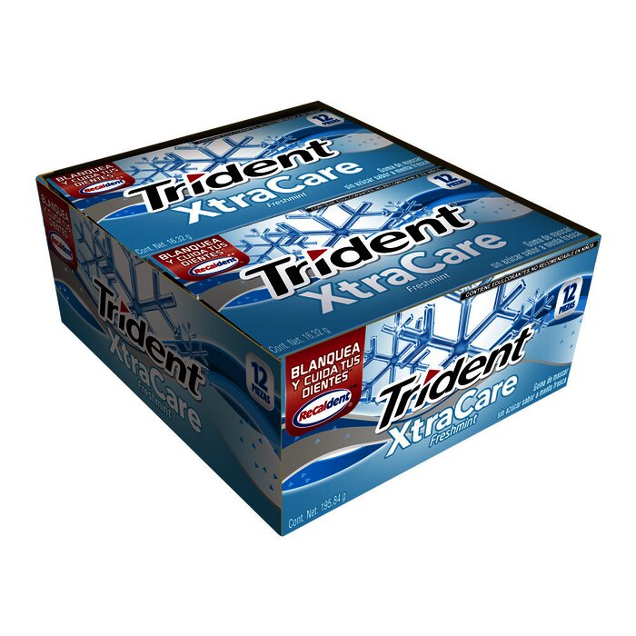 CHICLE TRIDENT XTRACARE PAQ C/12 PZ FRESHMINT