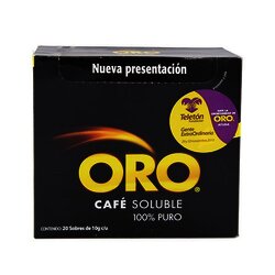 TIRA CAFE ORO CON 20 SOBRES DE 10 GR CADA UNO TIRA CAFE ORO CON 20 SOBRES DE 10 GR CADA UNO
