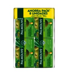 PAQUETE C/8 PZAS JABON PALMOLIVE NATURALS ALOE/OLIVA 120 GR