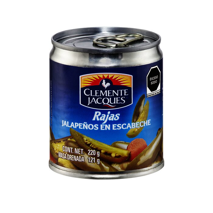 CHILE JALAPEÑO RAJAS CLEMENTE 220 GR