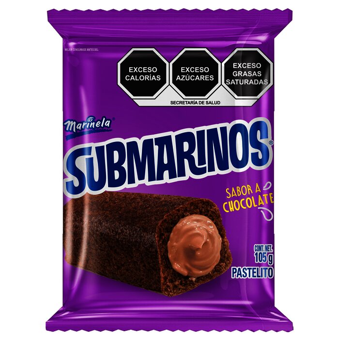 SUBMARINO MARINELA CHOCOLATE (3 PZ)