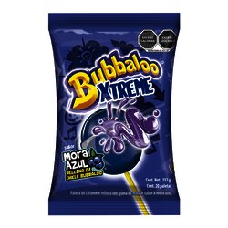 PALETA BUBBA XTREME MORA BOLSA CON 20 PIEZAS