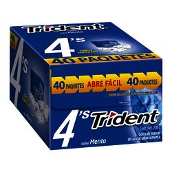 CHICLE TRIDENT 4 PAST PAQ C/40 PZ MENTA CHICLE TRIDENT 4 PAST PAQ C/40 PZ MENTA