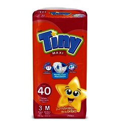 PAÑAL TINY MEDIANO CON 40 PIEZAS