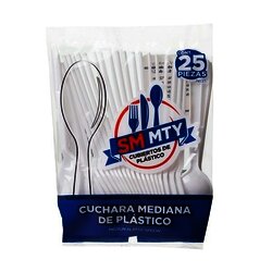 CUCHARA PLASTICO CON 25 PIEZAS CUCHARA PLASTICO CON 25 PIEZAS