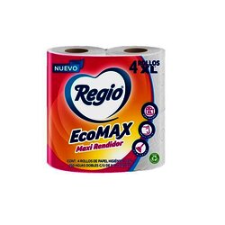 PAPEL HIGIENICO REGIO ECONMAX 4 ROLLOS DE 250 HOJAS C/U