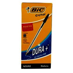 PLUMAS BIC NEGRA CON 12 PIEZAS PLUMAS BIC NEGRA CON 12 PIEZAS