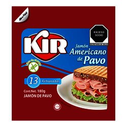 JAMON AMERICANO PAVO KIR 180 GR JAMON AMERICANO PAVO KIR 180 GR