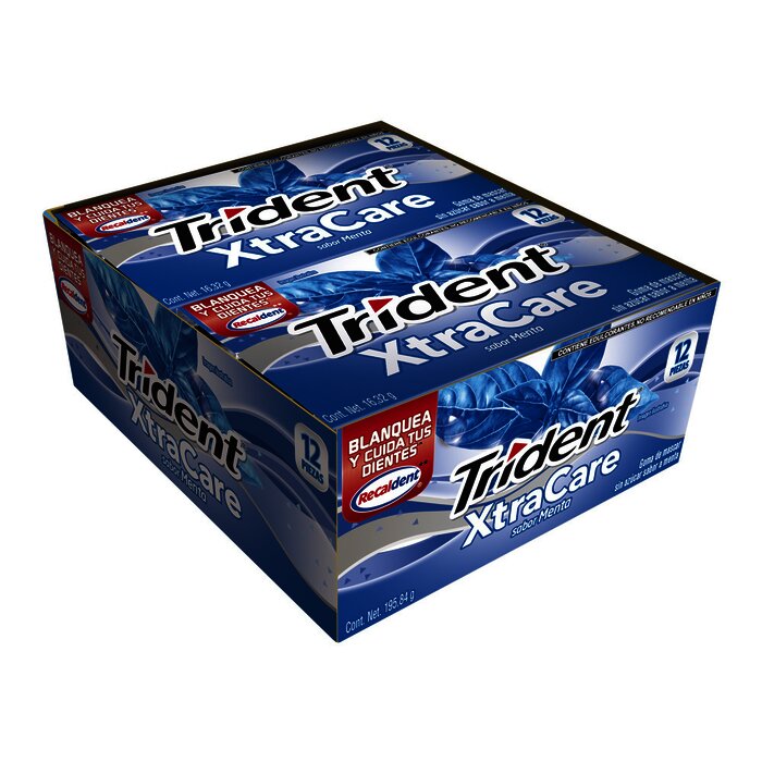 CHICLE TRIDENT XTRACARE PAQ C/12 PZ MENTA