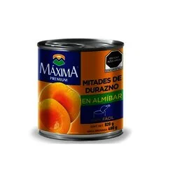 MITADES DE DURAZNO EN ALMIBAR MAXIMA 820 GR