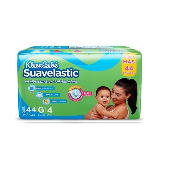 PAÑAL KB SUAVELASTIC GRANDE 44 PIEZAS