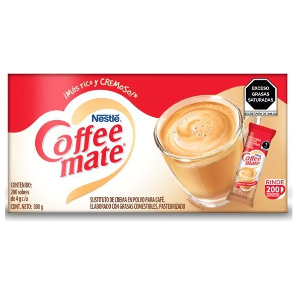 SUSTITUTO DE CREMA COFFEE MATE EXHIB C/200 SOBRES DE 4 GR
