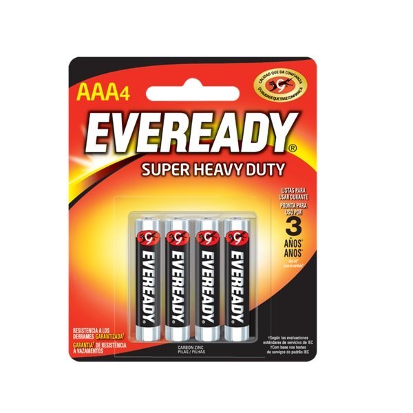 PILAS EVEREADY AAA BLISTER CON 4 PIEZAS