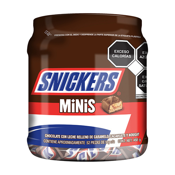 CHOCOLATE SNICKERS MINI C/52 PIEZAS