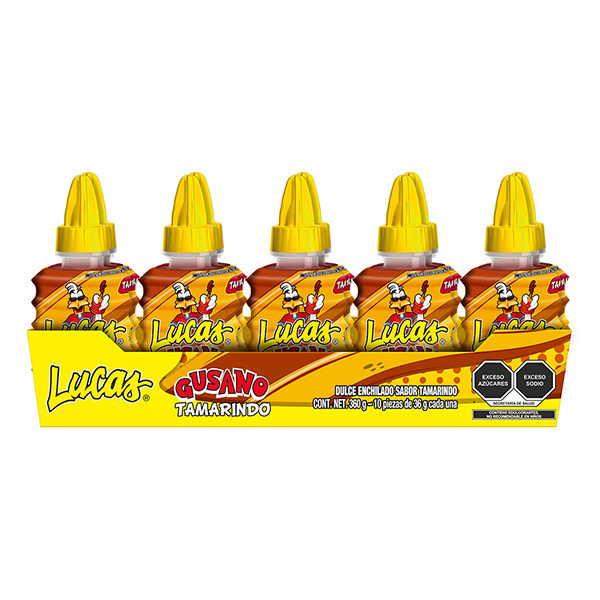 GUSANO LUCAS C/10 PIEZAS TAMARINDO