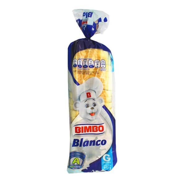 PAN BLANCO BIMBO GDE 640 GR
