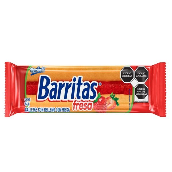 BARRITAS FRESA MARINELA 67 GR (2 PZ)